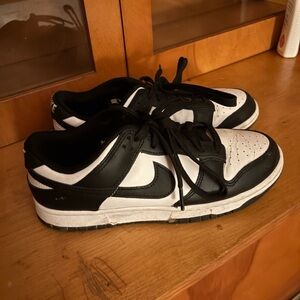 Nike Black and White Dunk Low Sneakers